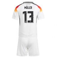 Camiseta Alemania Thomas Muller #13 Primera Equipación para niños Eurocopa 2024 manga corta (+ pantalones cortos)